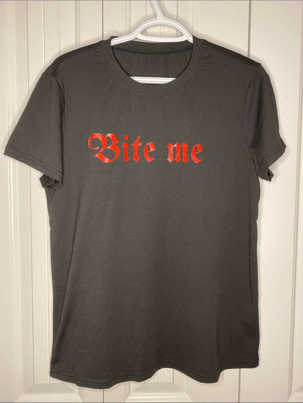 Bite Me Black Graphic Tee